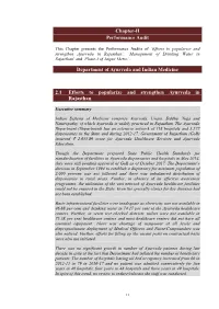 Chapter-II Performance Audit Department of Ayurveda and Indian