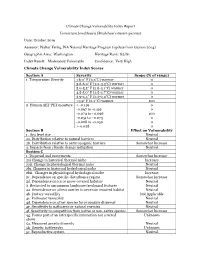 Climate Change Vulnerability Index Report Lomatium Bradshawii