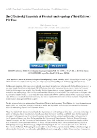 Essentials of Physical Anthropology (Third Edition) Online