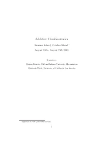 Additive Combinatorics
