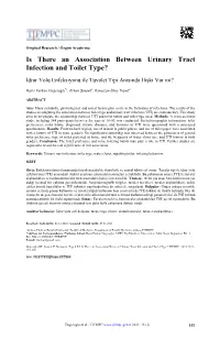 Is There an Association Between Urinary Tract Infection and Toilet Type?