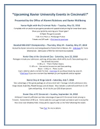 *Upcoming Xavier University Events in Cincinnati!*