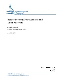 Border Security: Key Agencies and Their Missions