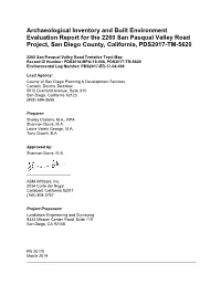 Cultural Resources Reports Addressing the Project Area and 1-Mi