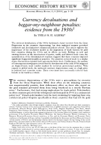 Currency Devaluations and Beggar&#X02010