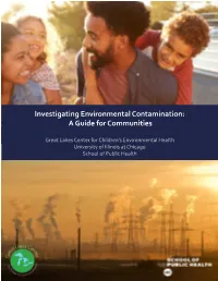 Investigating Environmental Contamination: a Guide for Communities