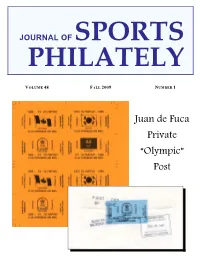 Juan De Fuca Private “Olympic” Post TABLE of CONTENTS