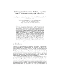 On Dasgupta's Hierarchical Clustering Objective and Its Relation to Other