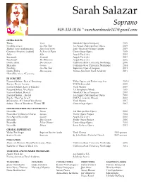 Performance Resume