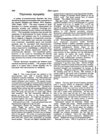 Thyrotoxic Myopathy Muscle Strength of Proximal Muscle Graded at 4/5 on M.R.C
