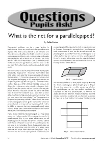 What Is the Net for a Parallelepiped?