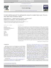 A Multi-Method Approach for Speleogenetic Research on Alpine Karst Caves