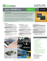Emmc Nandrive™ 85VM Series Product Brief