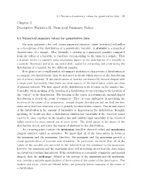 Numerical Summary Values for Quantitative Data 35