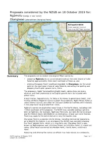 Proposals Considered by the NZGB on 18 October 2019 For: Ngāmotu [Assign a New Name]
