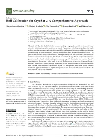Roll Calibration for Cryosat-2: a Comprehensive Approach