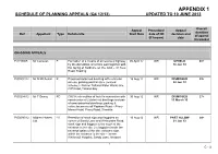 Schedule of Planning Appeals (Q4 12/13) Updated to 10 June 2013