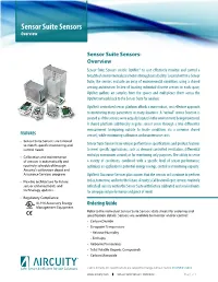 Sensor Suite Sensors Overview