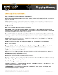Blogging Glossary