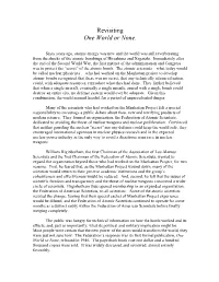 Revisiting One World Or None
