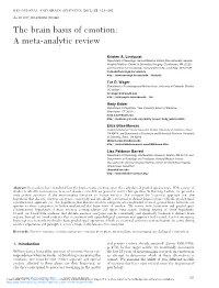 The Brain Basis of Emotion: a Meta-Analytic Review