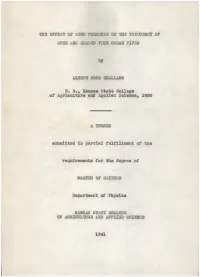 THE EFFECT of Rtind PRESSURE on the FREQUENCY OF