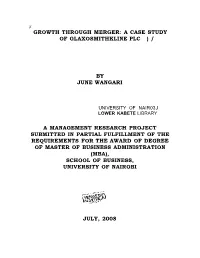 A Case Study of Glaxosmithkline Plc )