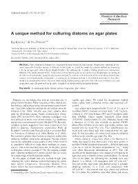 A Unique Method for Culturing Diatoms on Agar Plates