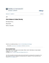 Afro-Cubans in Cuban Society