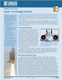 Cobalt—For Strength and Color