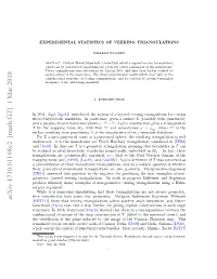 Experimental Statistics of Veering Triangulations