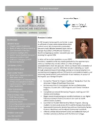 Fall 2019 Newsletter