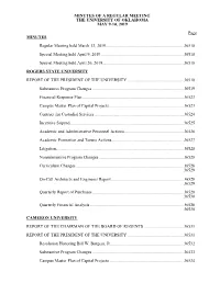 May 2019 Table of Contents