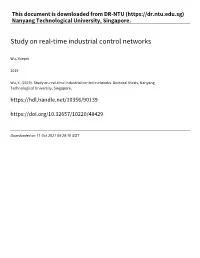 Study on Real‑Time Industrial Control Networks