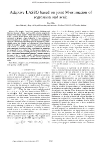 Adaptive LASSO Based on Joint M-Estimation of Regression and Scale