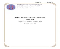 Chorister's Handbook