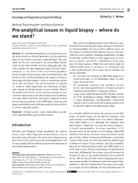 Pre-Analytical Issues in Liquid Biopsy