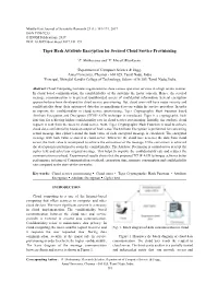 Tiger Hash Attribute Encryption for Secured Cloud Service Provisioning