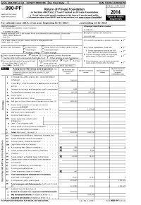 2014 0- Do Not Enter Social Security Numbers on This Form As It May Be Made Public