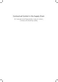 Contractual Control in the Supply Chain