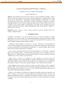 Currency Security and Forensics: a Survey