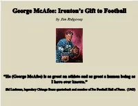 Mcafee Takes a Handoff from Sid Luckman (1947)