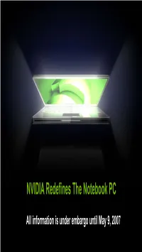 NVIDIA Redefines the Notebook PC