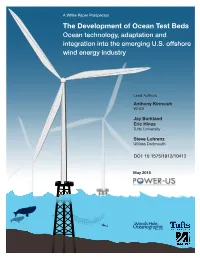 The Development of Ocean Test Beds for Ocean Technology Adaptation and Integration Into the Emerging U.S