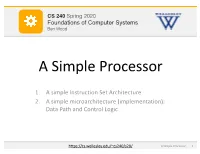 A Simple Processor