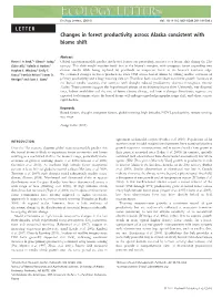Changes in Forest Productivity Across Alaska Consistent with Biome Shift