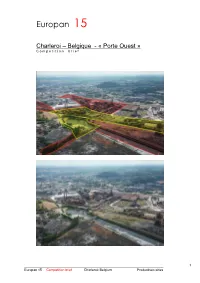 Charleroi – Belgique - « Porte Ouest » C O M P E T I T I O N B R I E F
