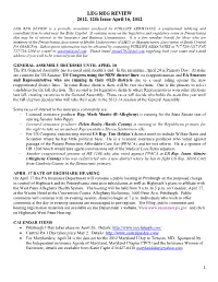 LEG REG REVIEW 2012, 12Th Issue April 16, 2012