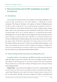 Materials Selection and the DFX Methodology for Product Developments G. F. Batalha