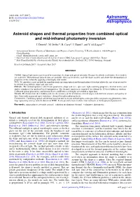 Asteroid Shapes and Thermal Properties from Combined Optical and Mid-Infrared Photometry Inversion